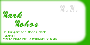 mark mohos business card