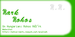 mark mohos business card